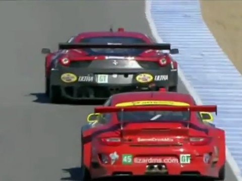 ALMS 2011 - Ferrari,Porsche GT and LMPC battle at Laguna Seca