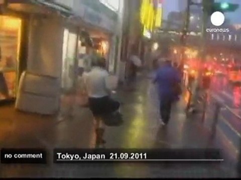 Typhoon brings misery to Japan - no comment