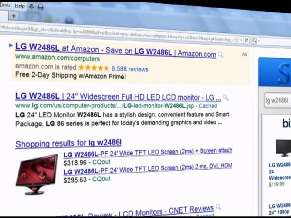 LG w2486l Review