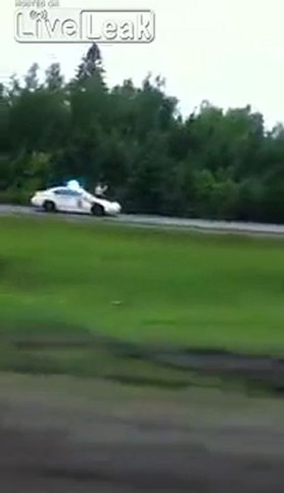 Cop Car Surfing In Quebec