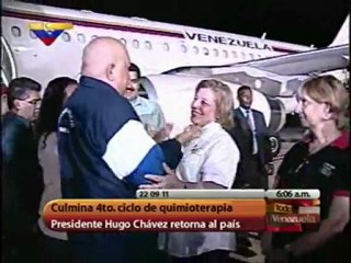 Chávez llega de Cuba