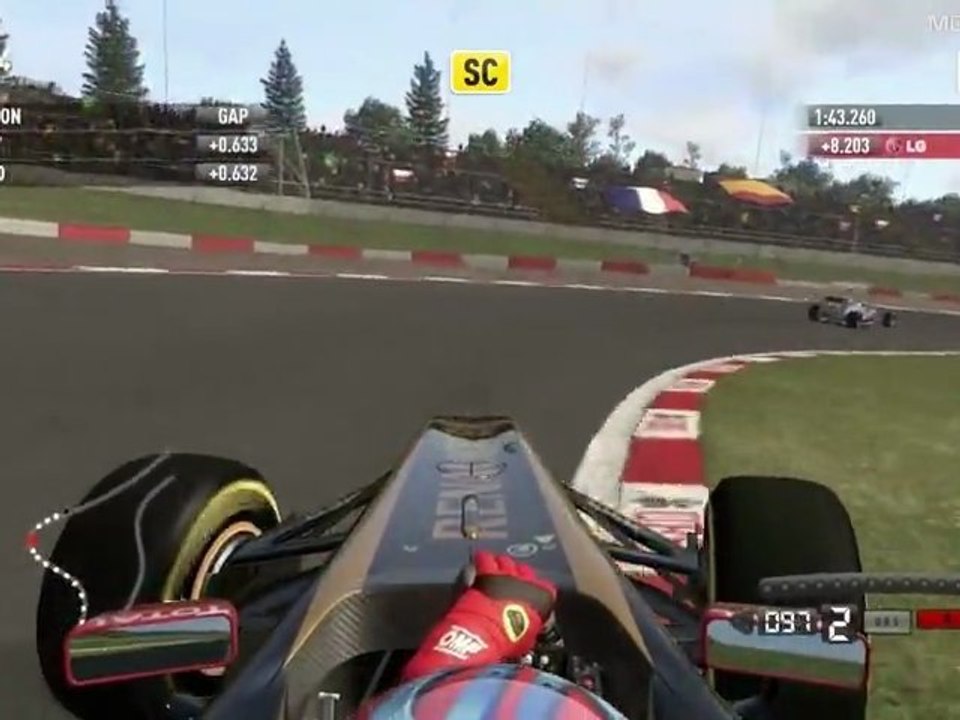 F1 2011 PC - Safety Car Gameplay (Nurburgring)
