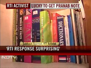 RTI activist Vivek Garg feels lucky to get Pranab note