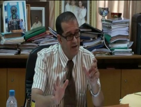 السيد محمد ابو ضمير مدير اكاديمية الجهة الشرقية / وجدة ، في لقاء صحفي مع وجدة سيتي