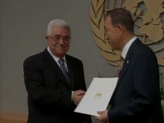 Abbas asks UN to admit state of Palestine