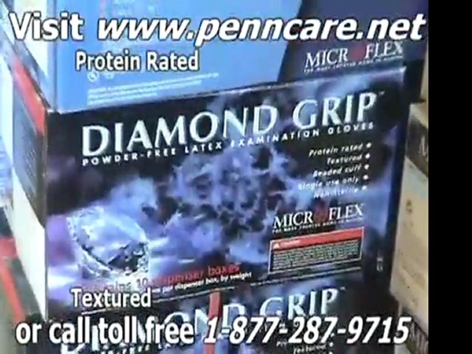 Microflex Diamond Grip Latex Rubber Exam Gloves - MF-300