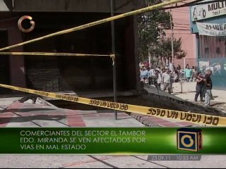 Comerciantes afectados por "mega hueco"