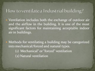 Information About Ventilation