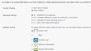 Wordpress Comments Settings overview