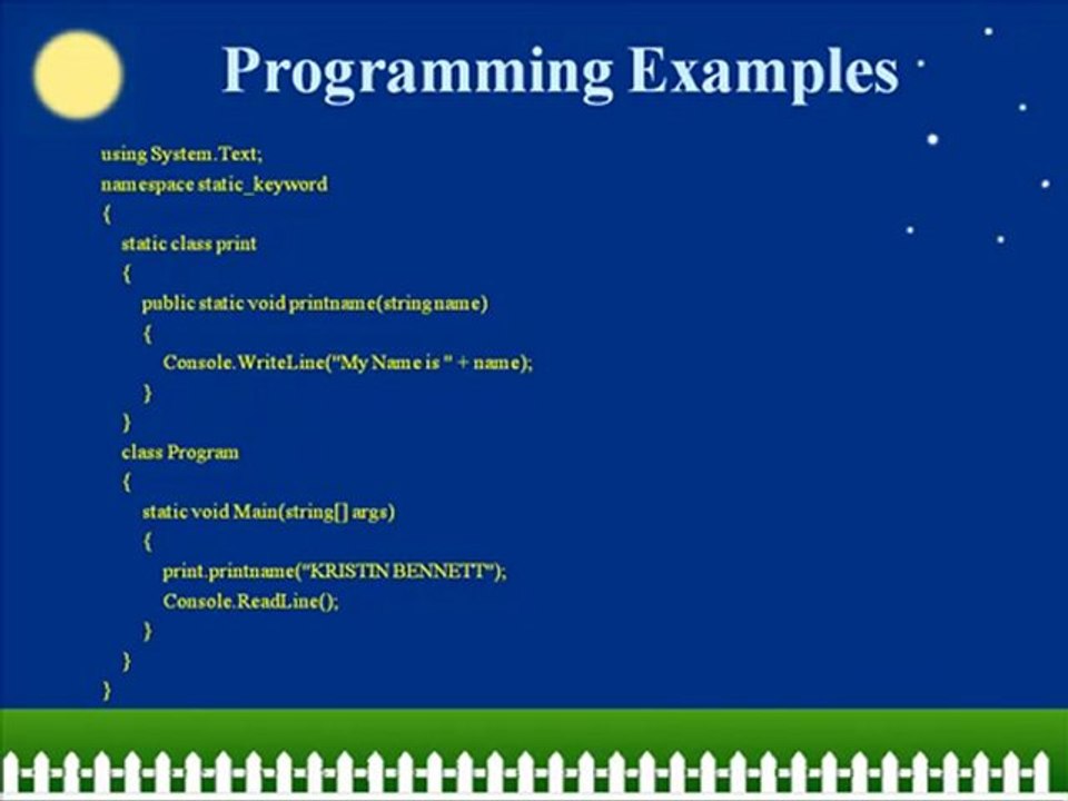 csharp static statement