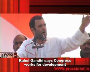 Rahul Gandhi says Congress works for development