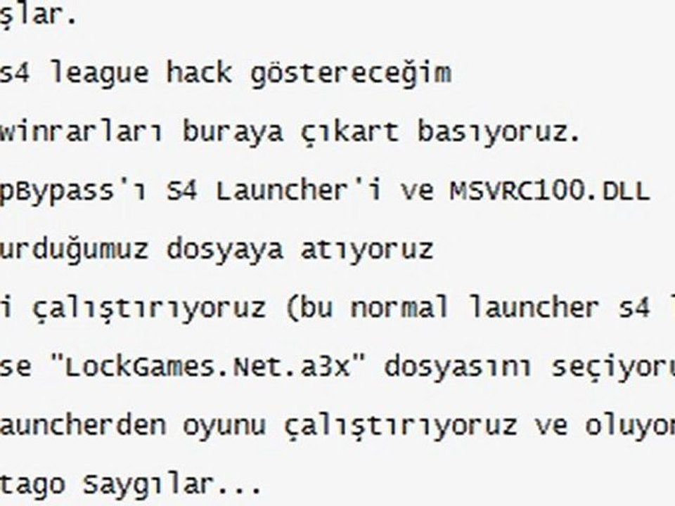 S4 League Hack Anlatım