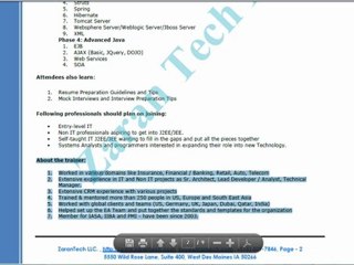 ZaranTech - JAVA J2EE Training Program Explained