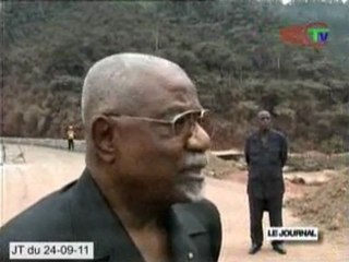 Visite de la route Brazzaville -  Pointe-Noire par le Président du Sénat