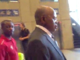 Arrivée samedi 24 septembre 2011 de Mr. Tshisekedi à Bruxelles-Midi venant de Londres