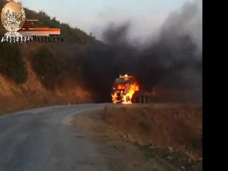 Kamyon Alev Alev Yandı