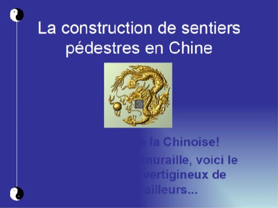 Construction de sentiers pédestres en chine