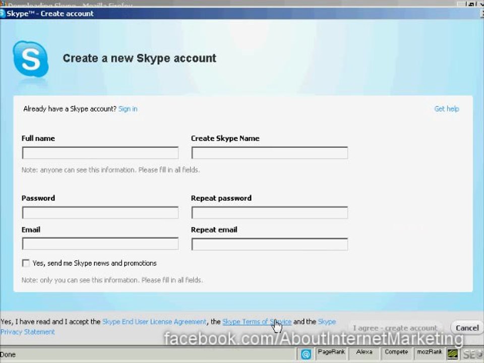 Learn Internet Marketing -  How to istall and use Skype