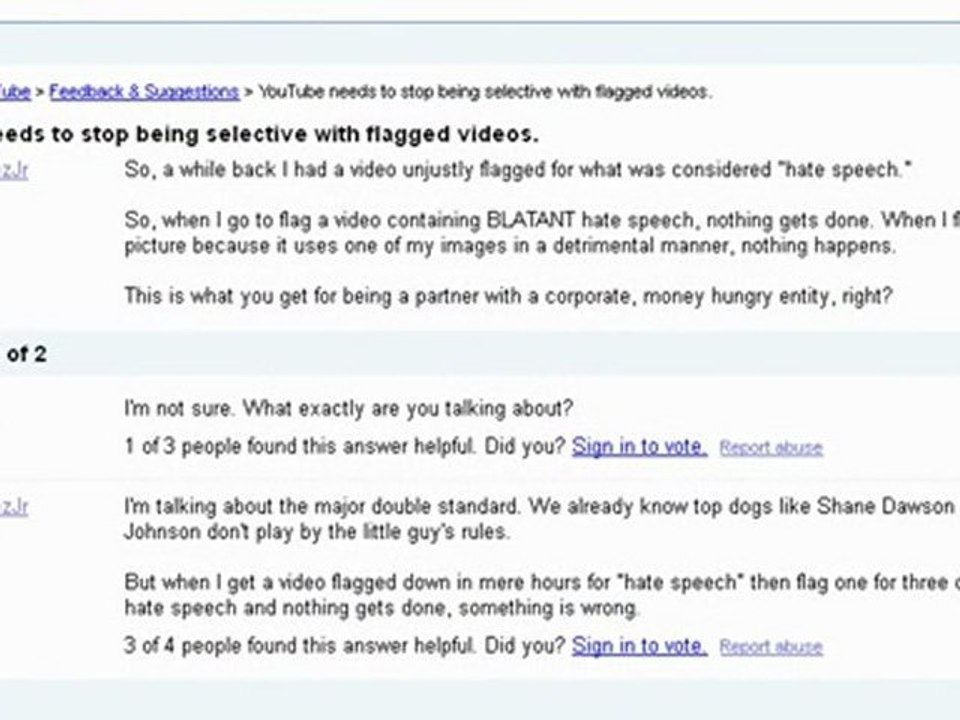 Undertakerfreak1127 BITCHING On The Youtube Help Forums!!!