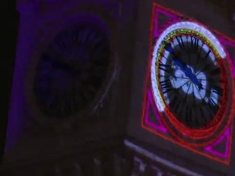 Sons et lumières devant la gare de Lyon pour les 30 ans du TGV