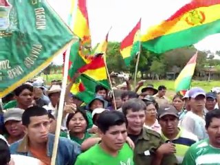 Bolivian activists protest against highway plans
