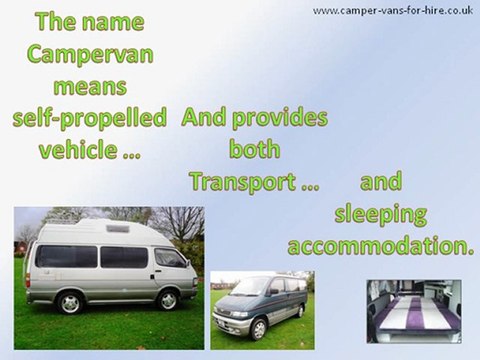 What is a Campervan? - Camper Vans For Hire 1