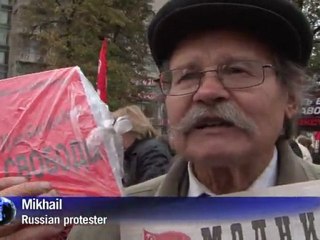 Hundreds rally against Putin's Kremlin return