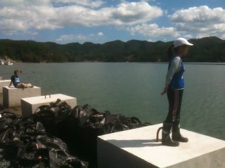 Fishing village destroyed by the tsunami