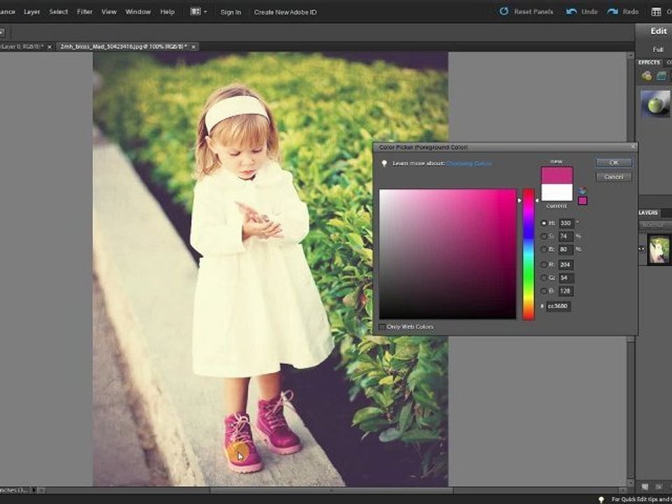 Photoshop Elements- How to make a watermark brush
