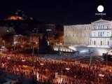 Estudiantes griegos ocupan la televisión estatal en...