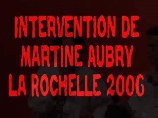 Intervention MARTINE AUBRY