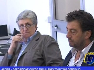 Andria |  Opposizione chiede annullamento ultimo Consiglio