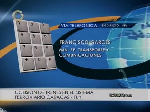 Ministro Garcés habla sobre choque en Tuy