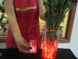 how to make flower arrangement with waterproof LED garland light in 2 mins