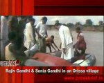 Rajiv Gandhi & Sonia Gandhi in an Orissa village