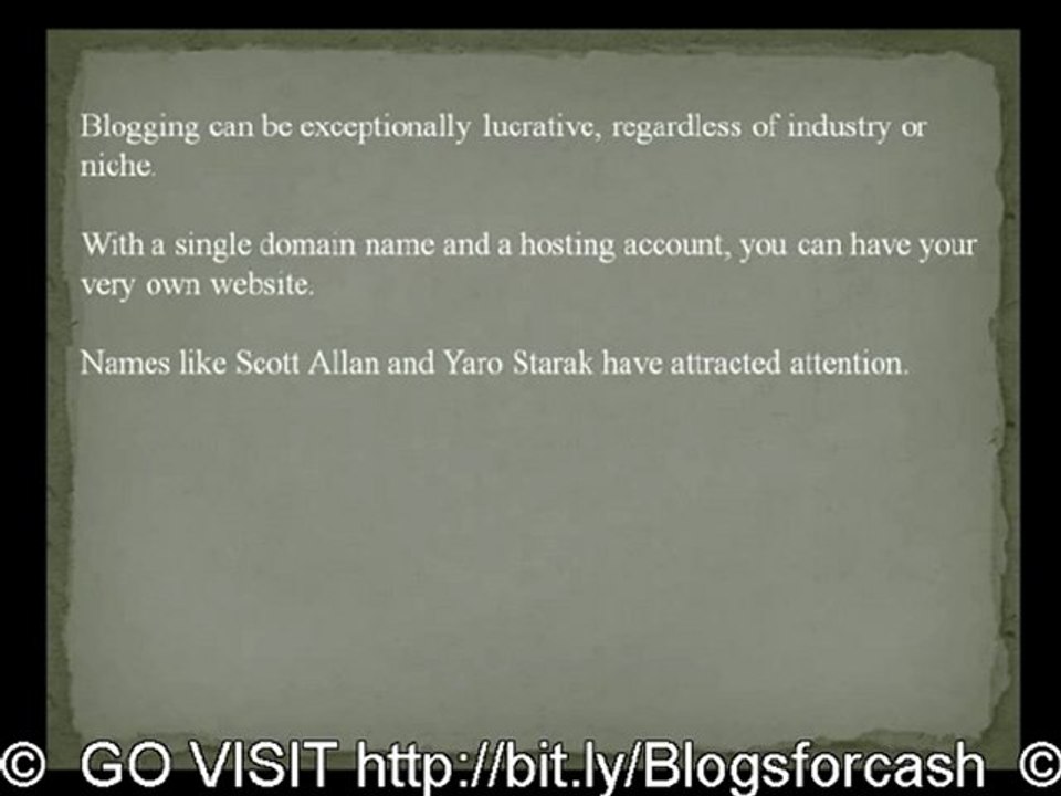 Intro to Blogs for Cash