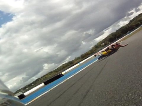 FSBK Albi - Chute caméra embarquée