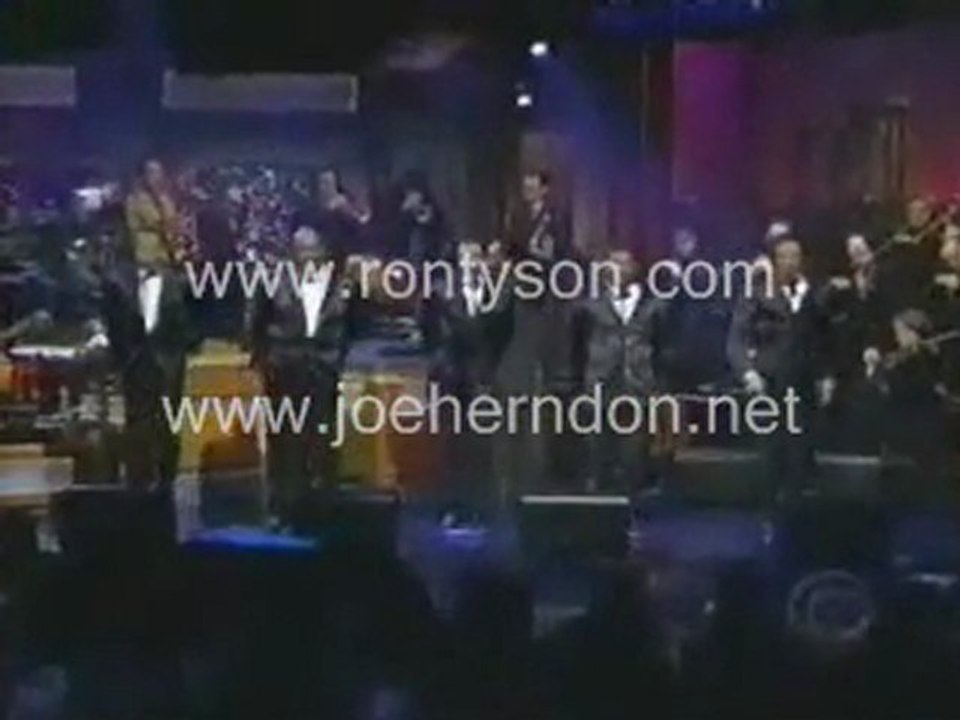 The Temptations perform on the David Letterman Show