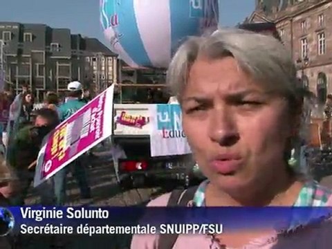 Manifestation des enseignants contre la suppression de postes