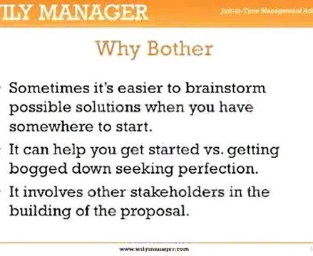 Strawman Proposal - A Step by Step Guide for Busy Managers