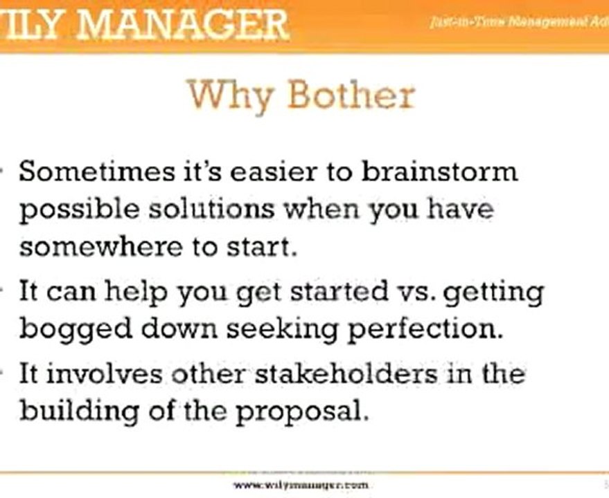 Strawman Proposal - A Step by Step Guide for Busy Managers