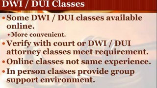 Albuquerque DUI Attorney Talks about DUI Classes