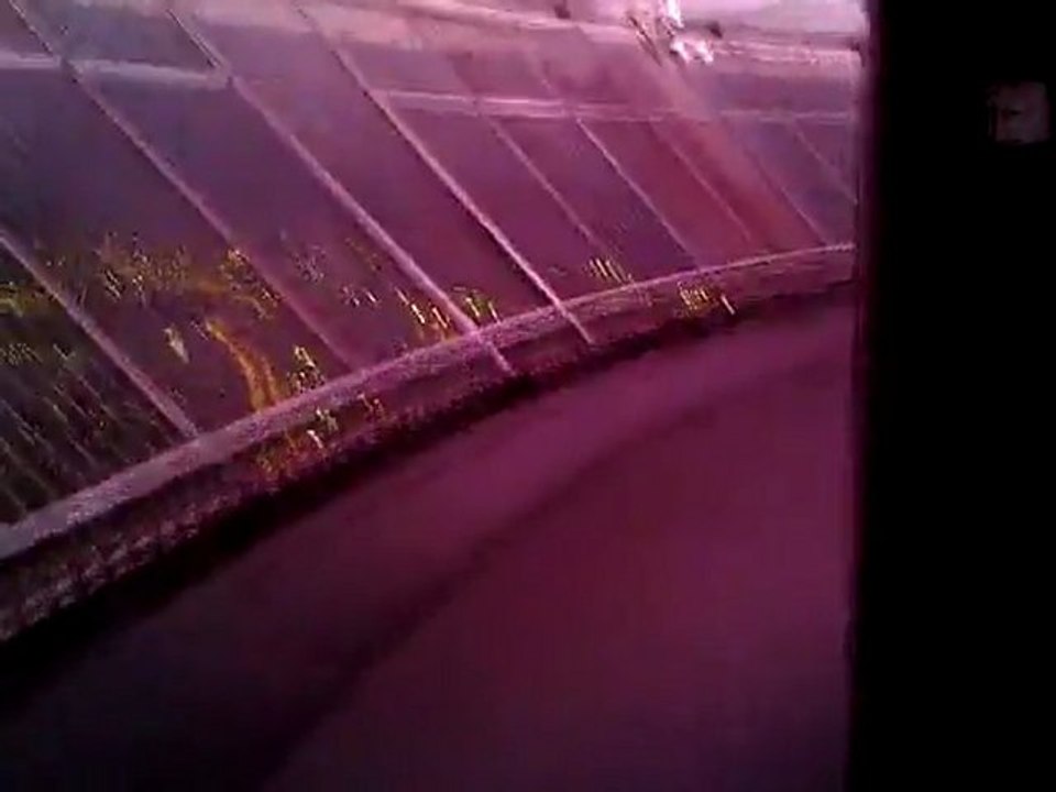 Toronto by night, 342 m straight down and a lot of wind