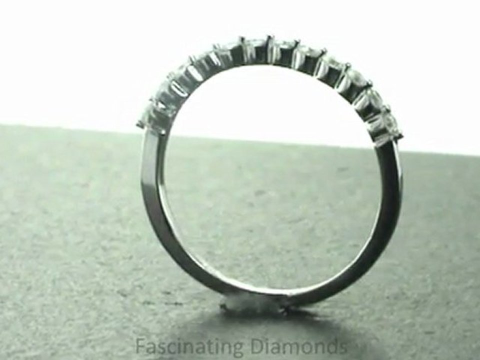 FDENS3023B   Round Cut Diamond Wedding Anniversary Band In Prong Set