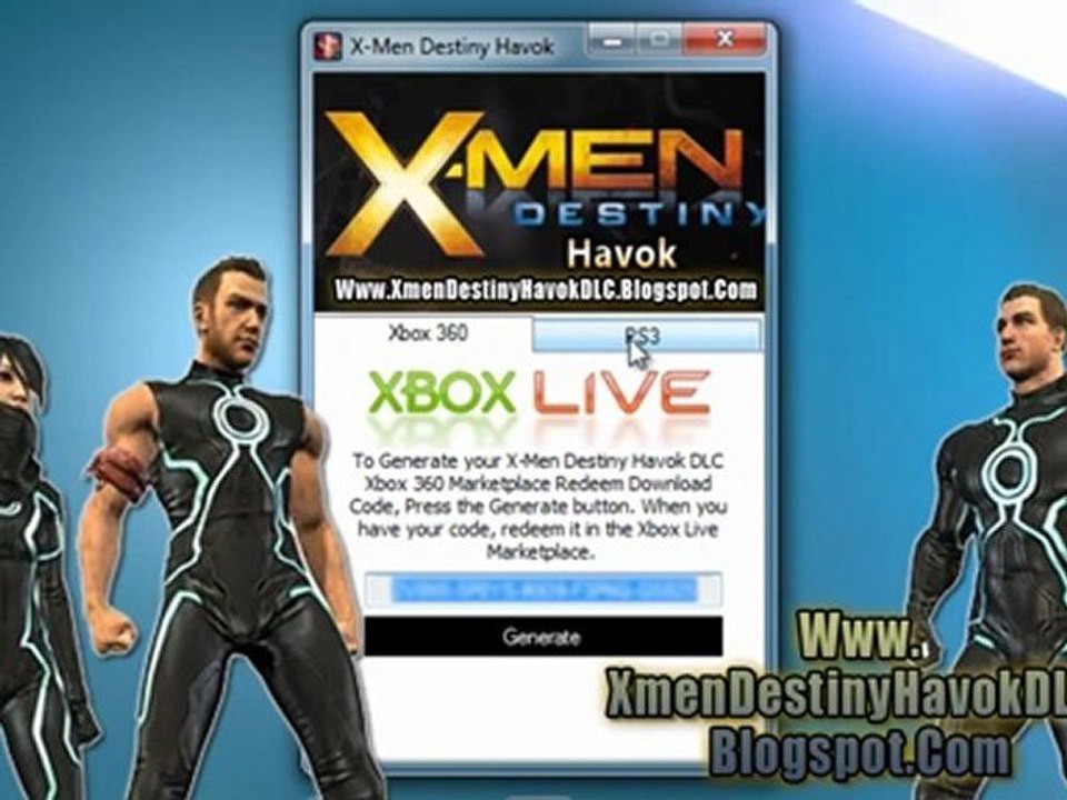 X-Men Destiny Havok DLC Unlock Free - Xbox 360 - PS3