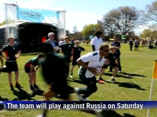 Australian Wallabies meet fans in Christchurch