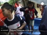 Evacuation after typhoon Nesat batters the... - no comment