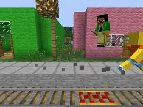 The Simpsons opening in Minecraft
