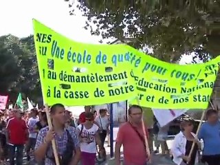 Journée de grève dans l'enseignement à Montpellier