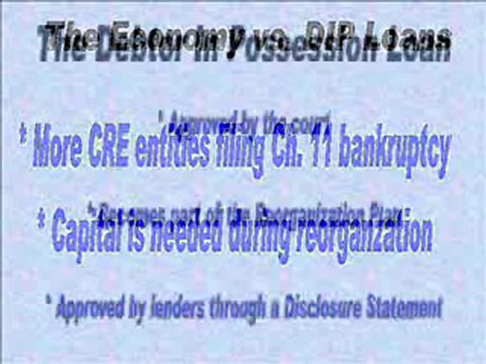 Debtor In Possession Financing